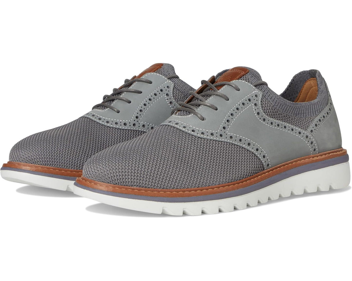 Men's Johnston & Murphy Braydon Knit Saddle Gray Knit/Nubuck