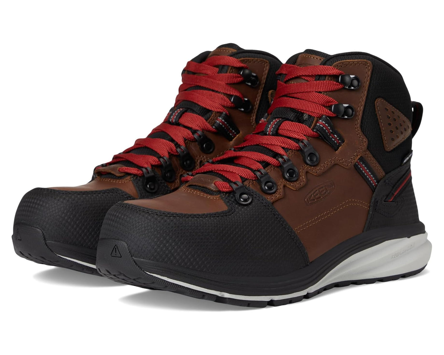 Men's KEEN Utility Red Hook Mid Waterproof (Comp Toe) Tobacco/Black