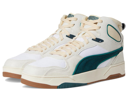 Men's PUMA Rbd Break Mid Shoes Vapor Gray/Green Terrain/White