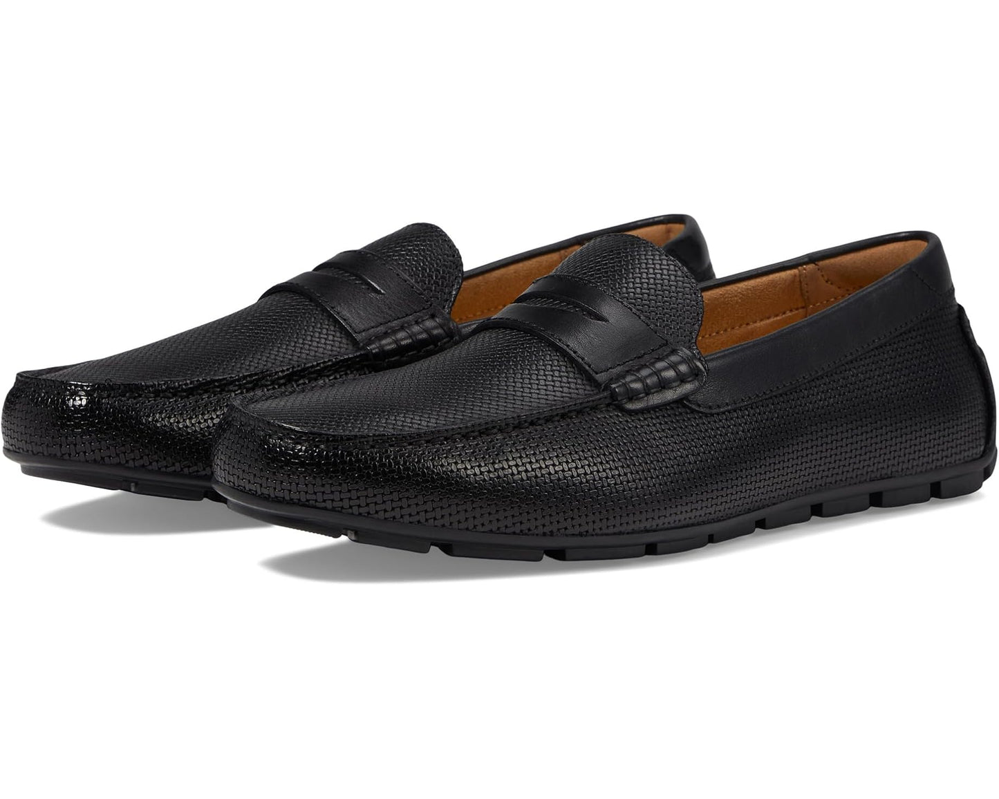 Men's Florsheim Motor Moc Toe Penny Driver Black