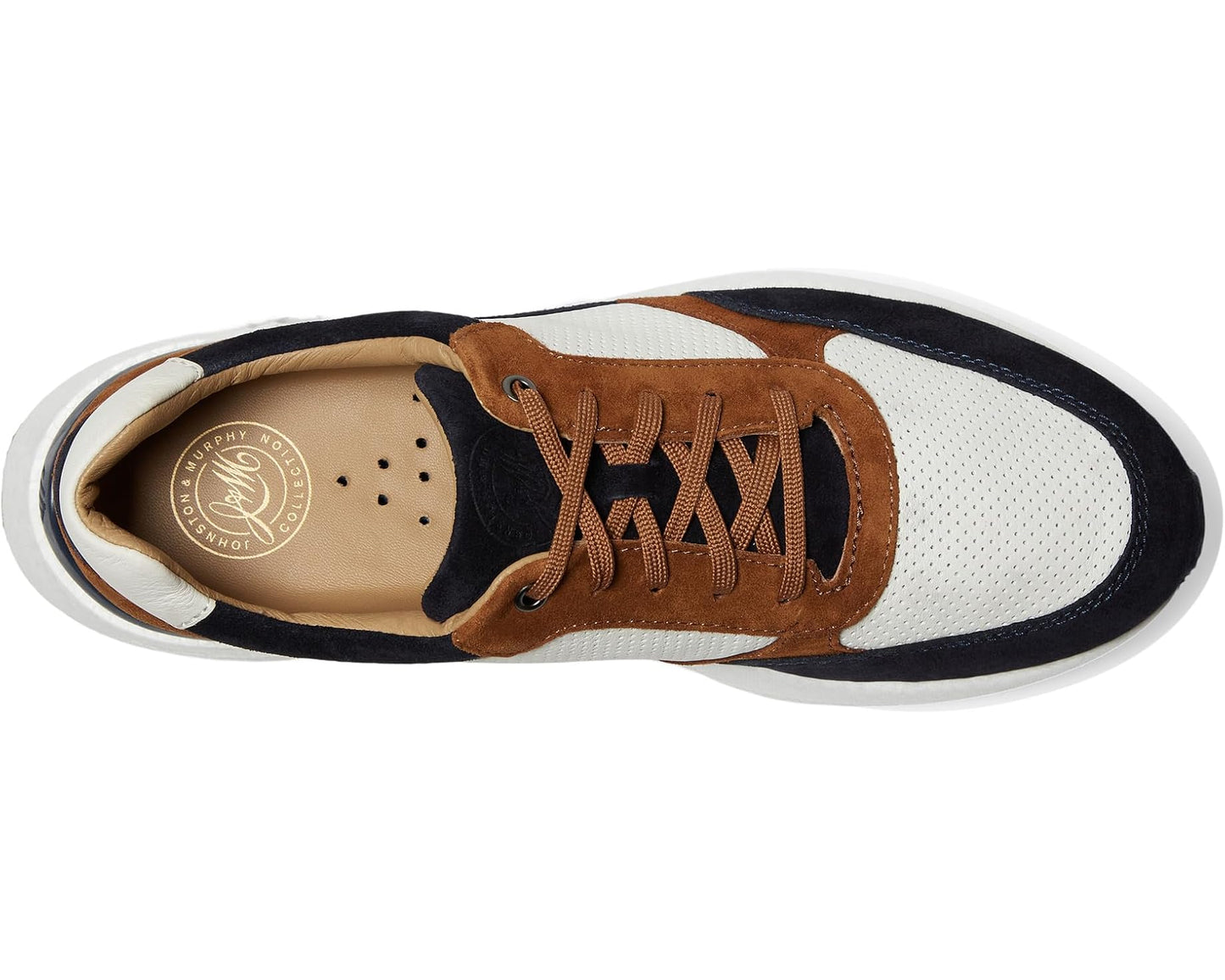 Men's Johnston & Murphy Collection Briley Perfed Jogger Navy Multi Suede/Full Grain