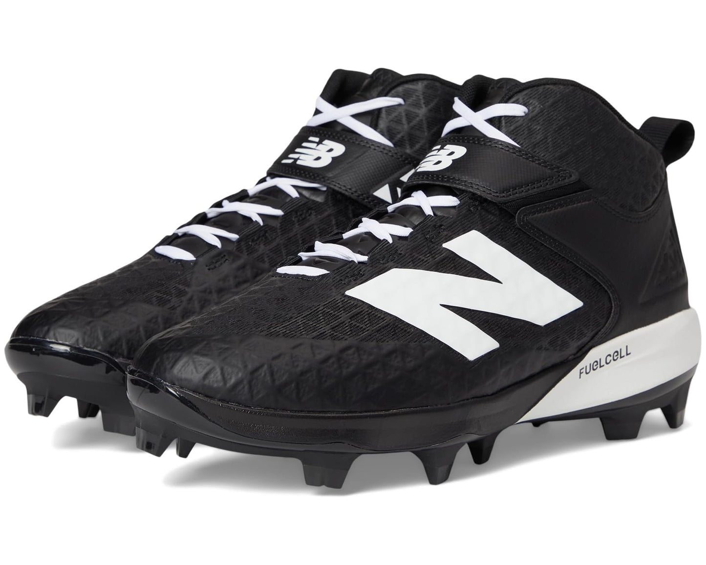 Men's New Balance Fuelcell 4040 V8 Mid-molded Baseball Cleats Black/White