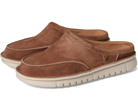 Men's VIONIC Muptown Clogs Mules Hazelnut Brown Waxed Suede