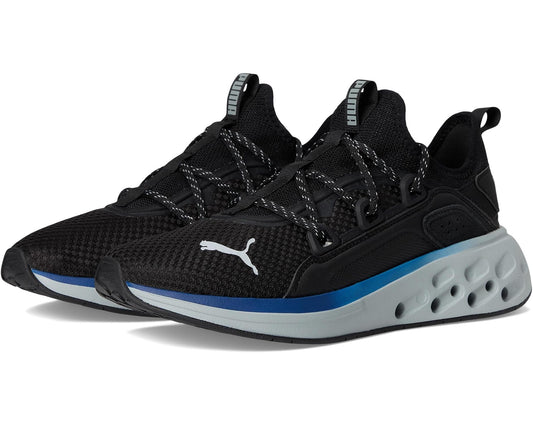 Men's PUMA Softride Frequence Lace Fleck Shoes Black/Clyde Royal