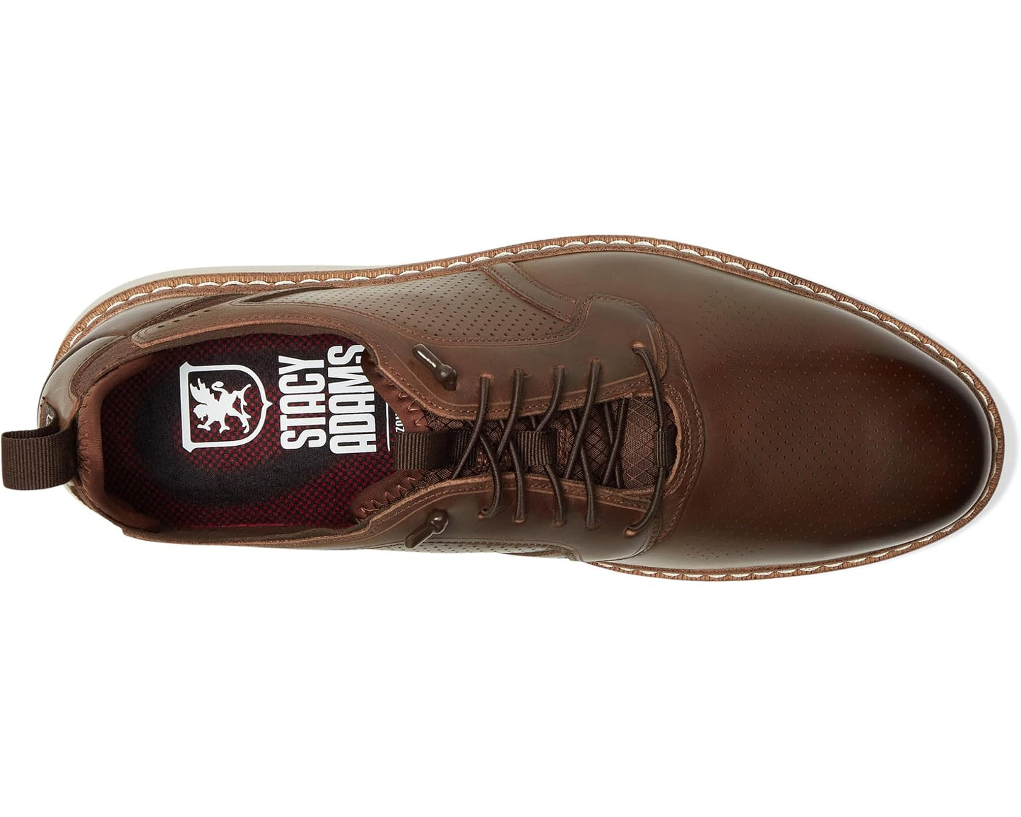 Men's Stacy Adams Sync Lace-Up Brown Crazyhorse
