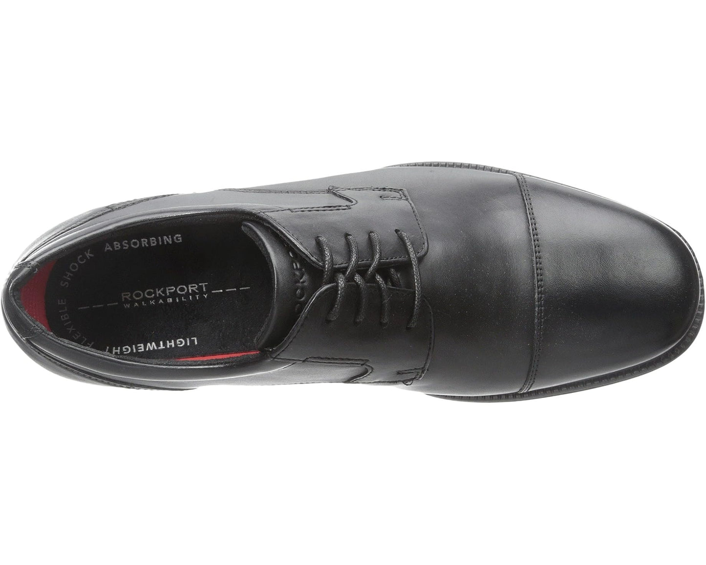Men's Rockport Charles Road Cap Toe Oxford Black Leather