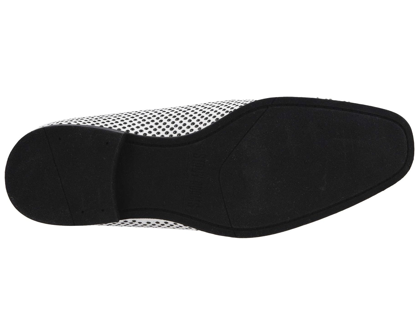 Men's Stacy Adams Swagger Studded Ornament Loafer Black/White