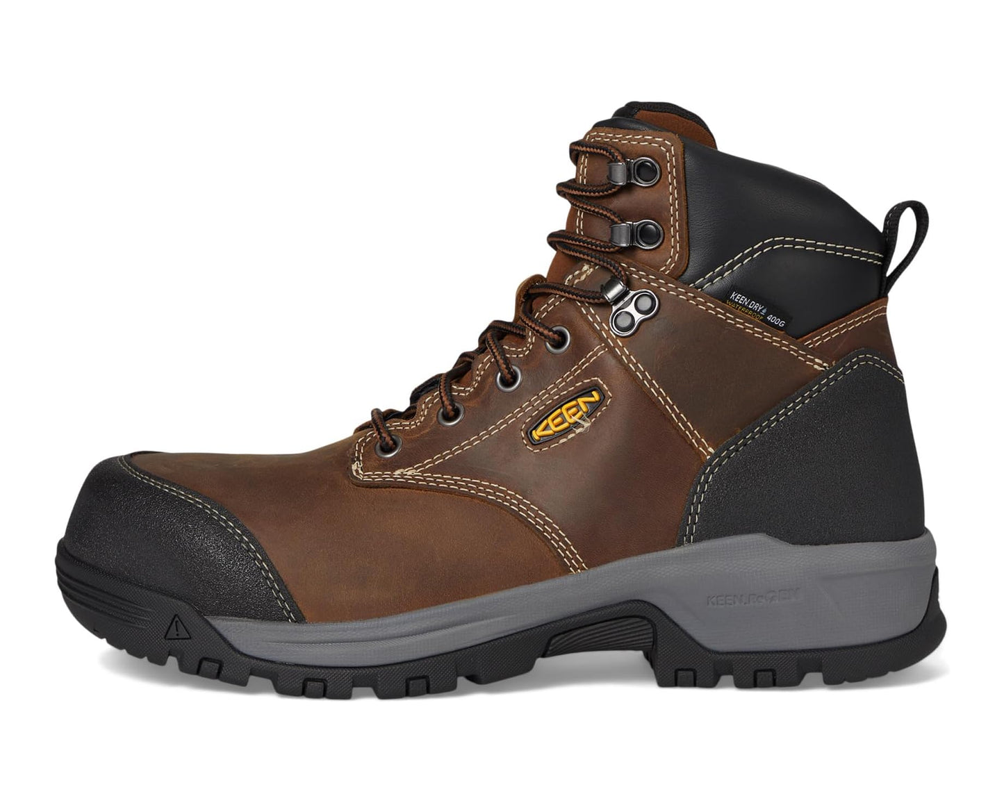 Men's KEEN Utility Evanston 6 Composite Toe Waterproof Insulated 400G Bison/Black