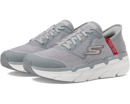Men's SKECHERS Max Cushioning Premier Ascendant Hands Free Slip-Ins Gray/Red