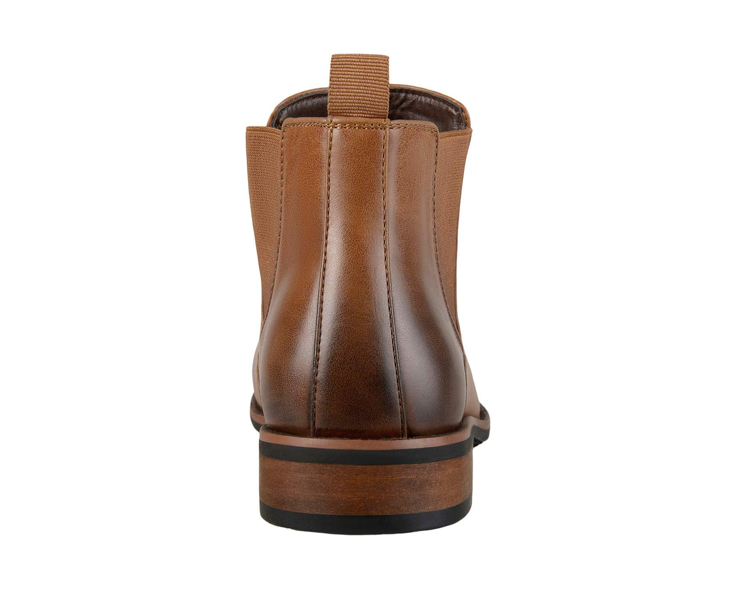 Men's Vance Co. Landon Chelsea Dress Boot Chestnut Faux Leather