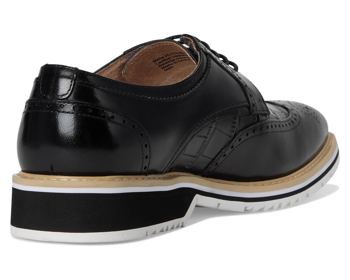 Men's Stacy Adams Beaumont Wing Tip Lace-Up Black