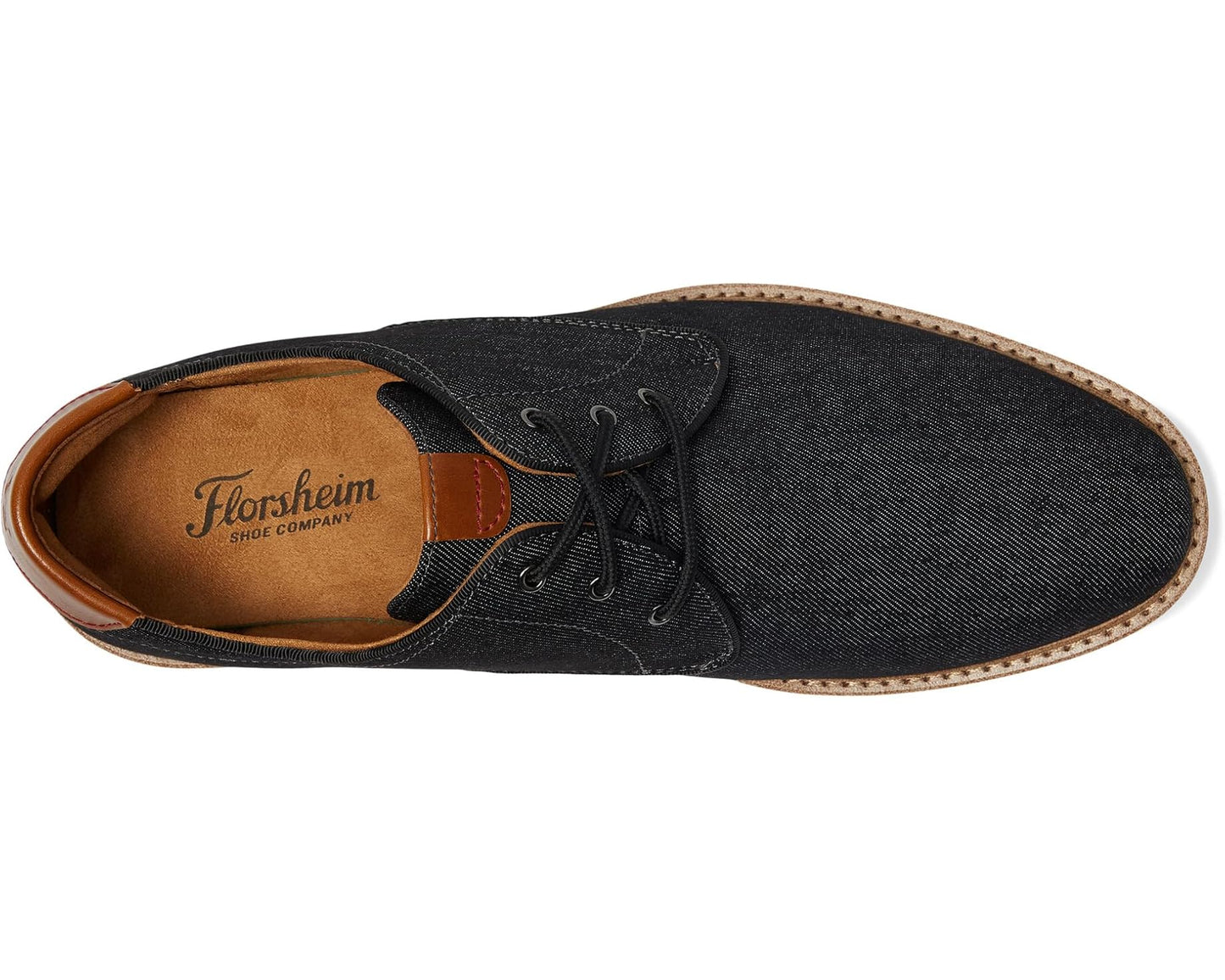 Men's Florsheim Herington Canvas Plain Toe Oxford Black