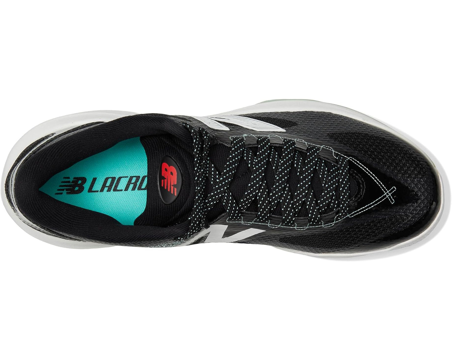 Men's New Balance FreezeLX v5 Box Lacrosse Cleats Black/White