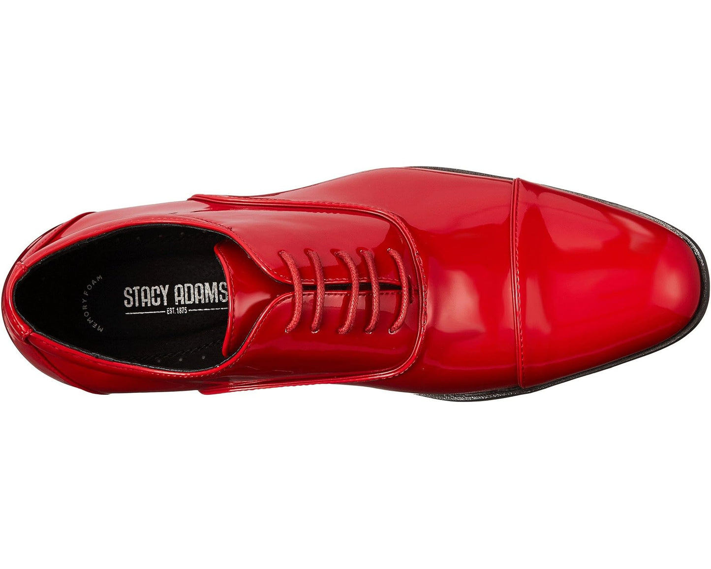 Men's Stacy Adams Gala Cap Toe Oxford Red Patent