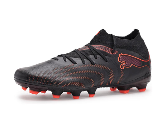 Men's PUMA Future 9 Pro Firm, Artificial Ground Soccer Cleats Black/Glowing Red/Strong Gray