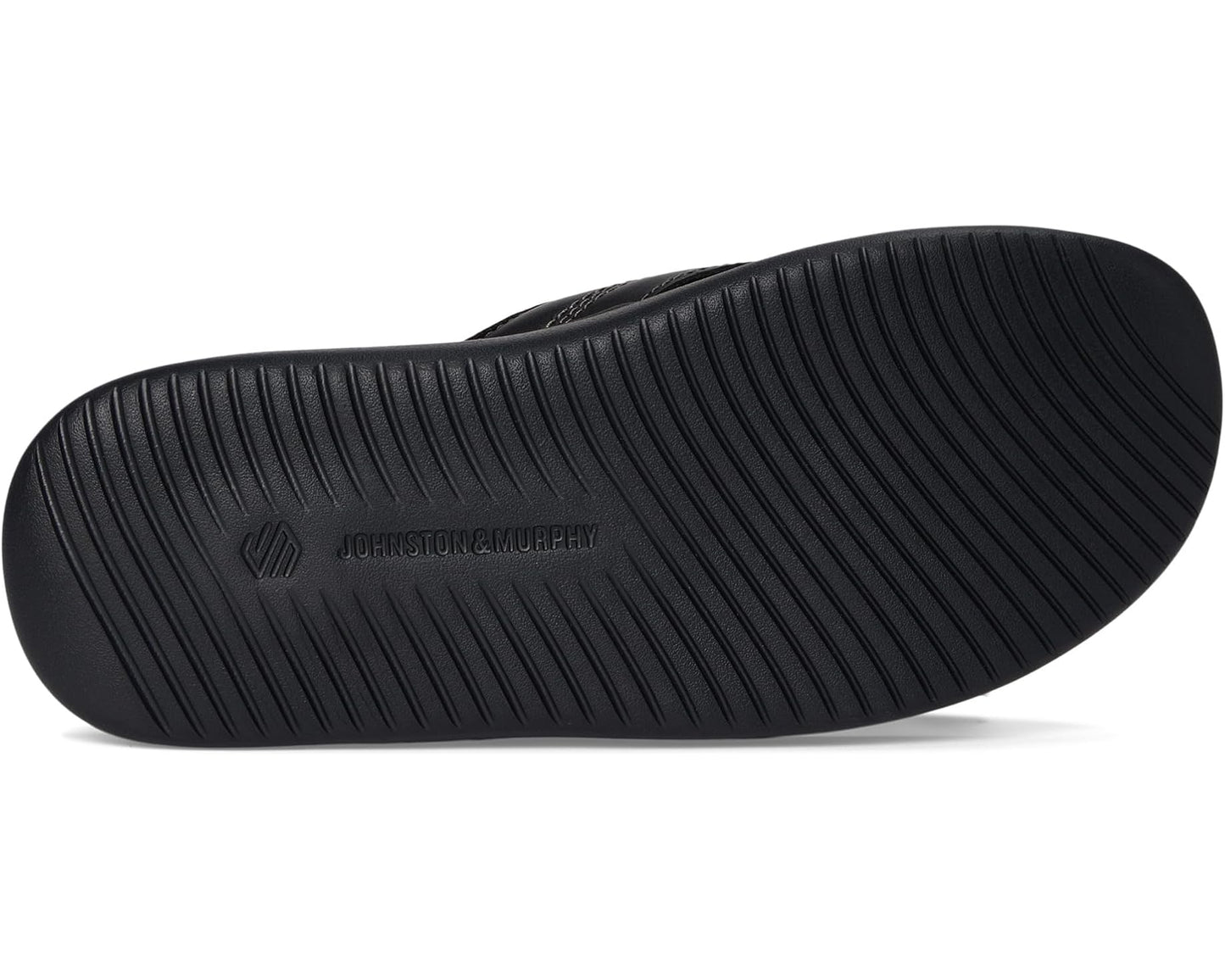 Men's Johnston & Murphy Upton Flip Flop Black Full Grain