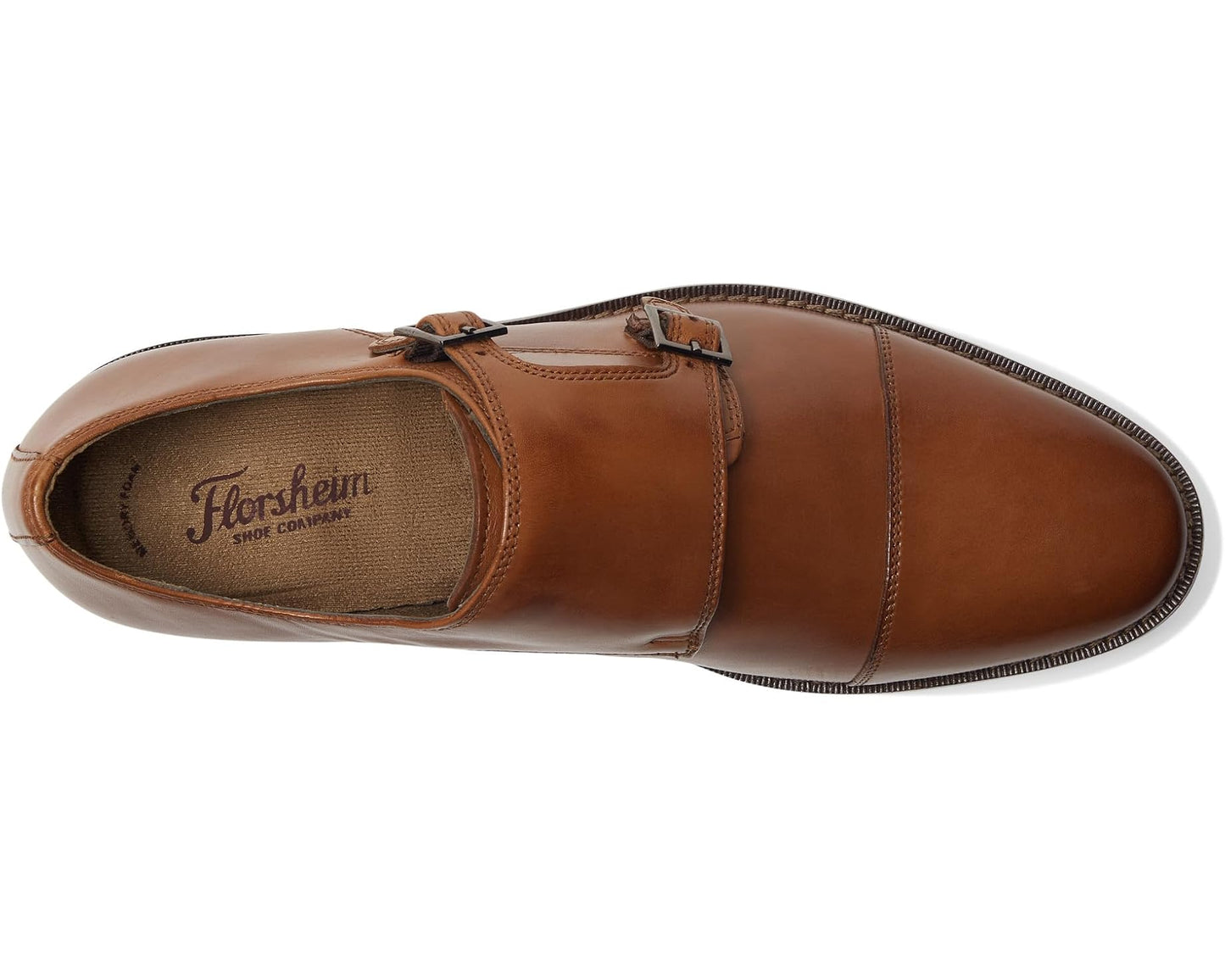 Men's Florsheim Montinaro Double Monk Strap Saddle Tan Smooth