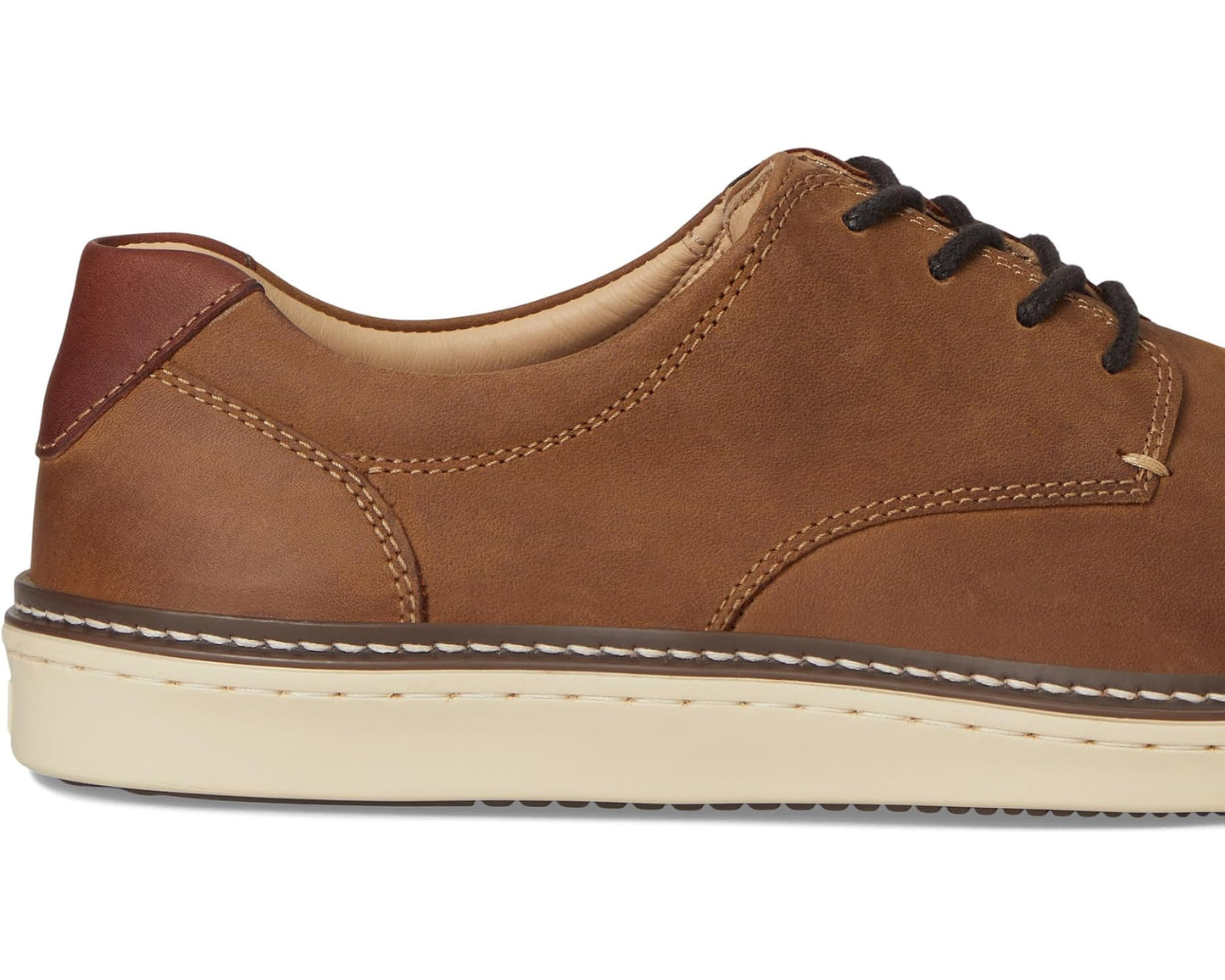 Men's Johnston & Murphy McGuffey Casual Plain Toe Sneaker Brown Oiled Full Grain