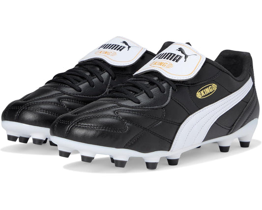 Men's PUMA King Top Firm, Artificial Ground Soccer Cleats Black/White/Gold