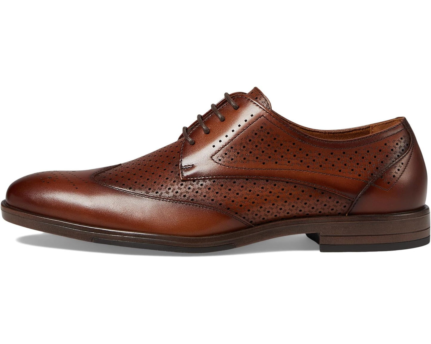 Men's Stacy Adams Asher Wingtip Lace Oxford Cognac