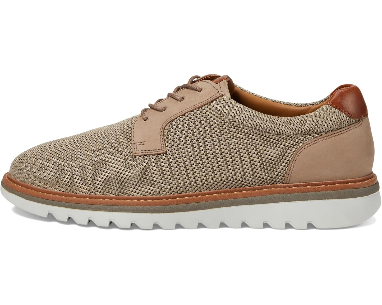 Men's Johnston & Murphy Braydon Knit Plain Toe Taupe Knit