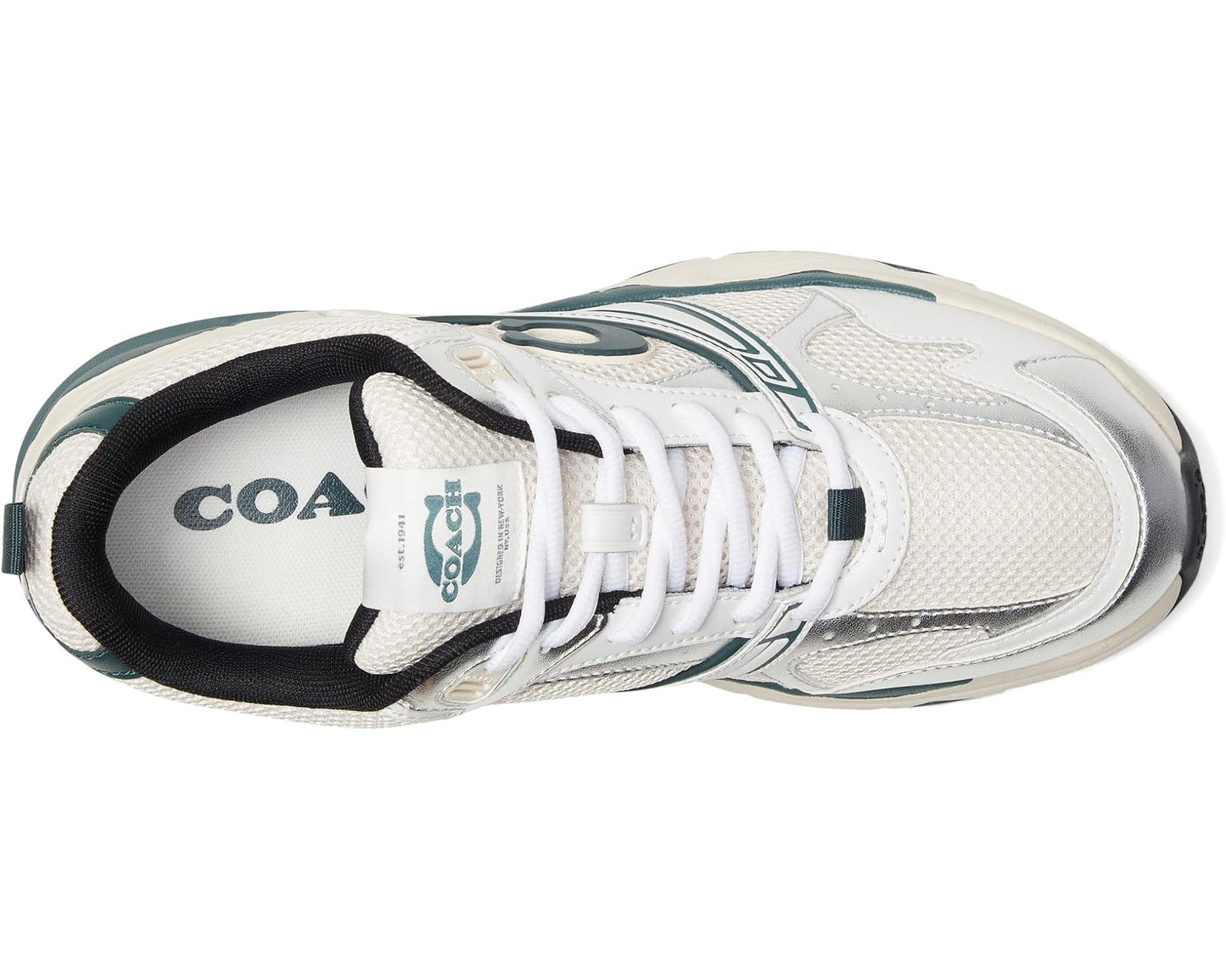 Men's COACH Mesh Sneakers Dark Teal Multi