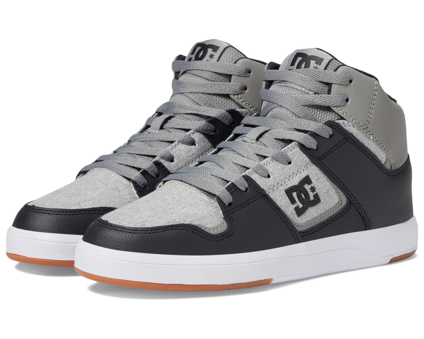 Men's DC Cure Casual High-Top Skate Shoes Sneakers Dark Grey/Light Grey