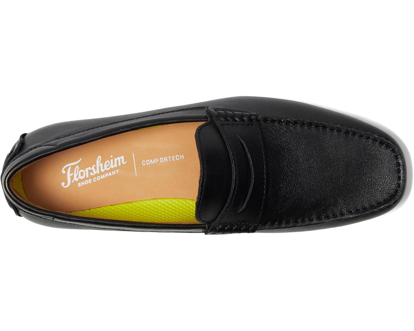Men's Florsheim Motor Smooth Moc Toe Penny Driver Black