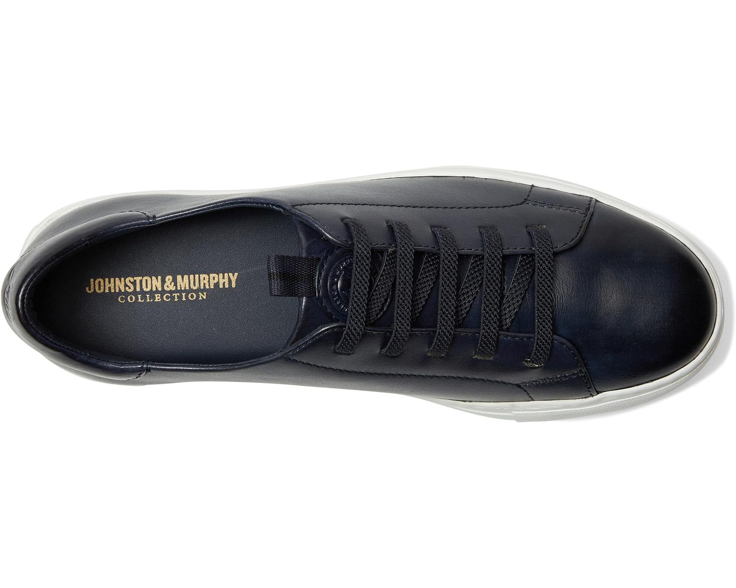 Men's Johnston & Murphy Collection Anson Lace-To-Toe Navy Hand-Stained Calfskin