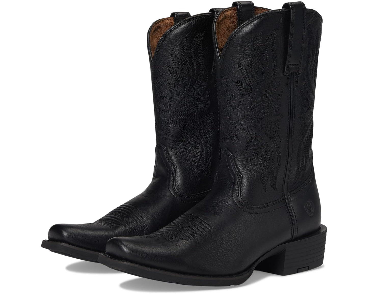 Men's Ariat Sport Narrow Cutter Toe Cowboy Boot Black Deertan