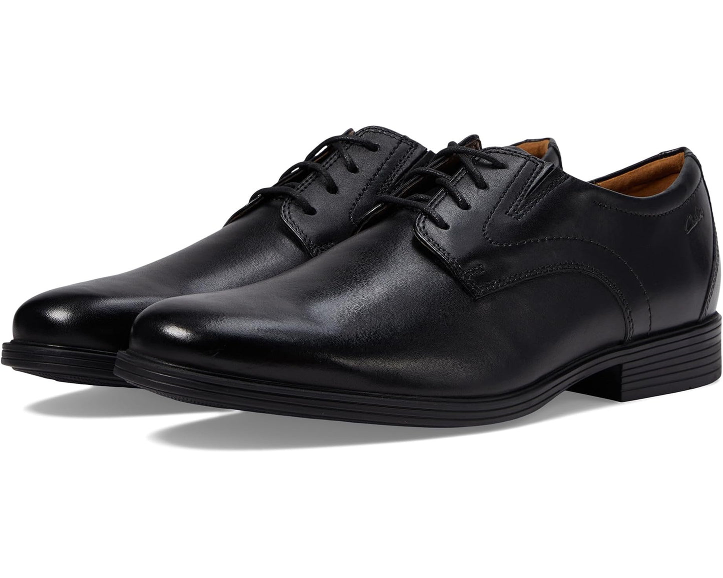 Men's Clarks Whiddon Plain Black Leather