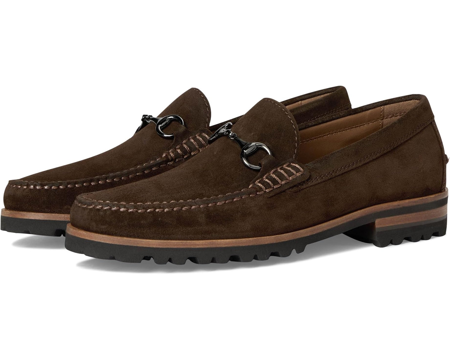 Men's Johnston & Murphy Collection Baldwin Lug Bit Brown Waxed English Suede