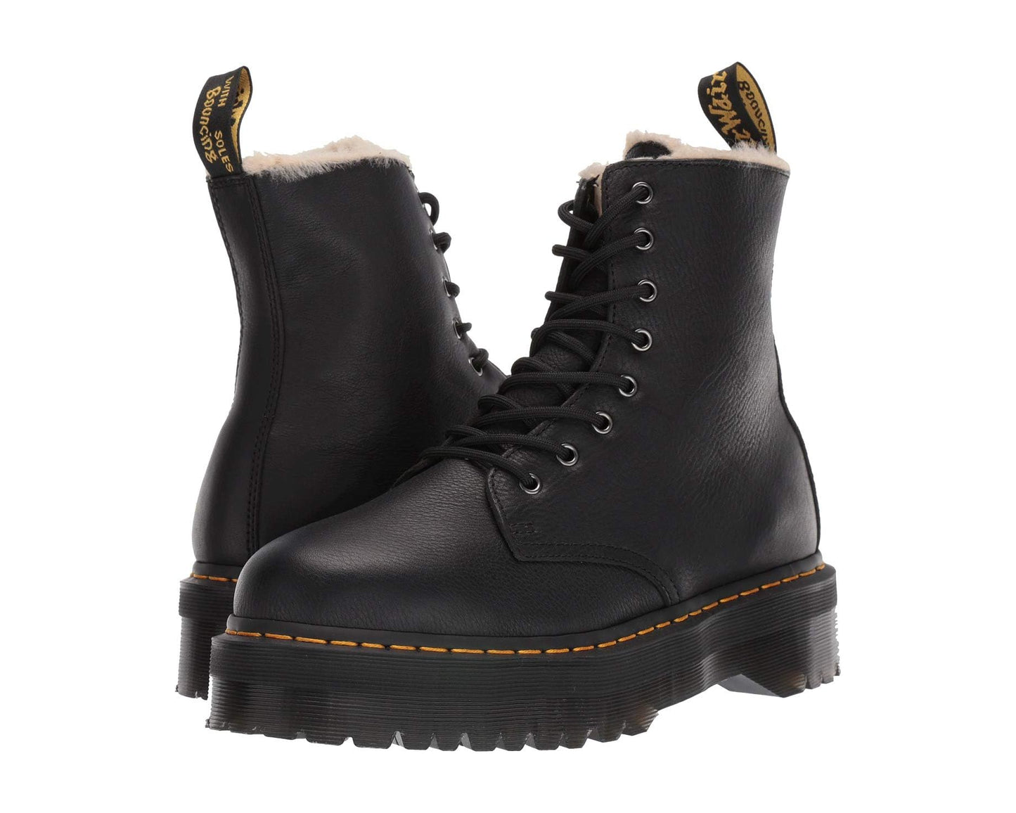 Unisex Dr. Martens Jadon Faux-Fur Lined Black
