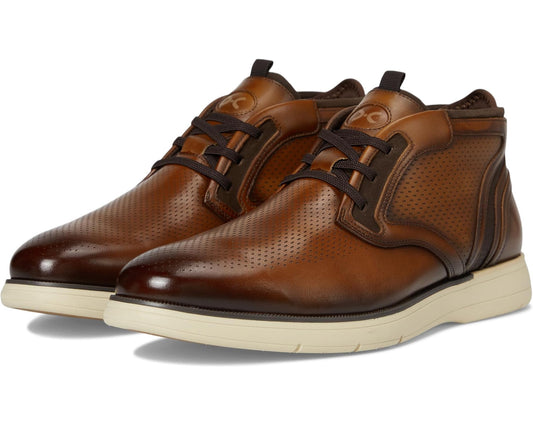 Men's Stacy Adams Eastmont Elastic Lace Boots Cognac