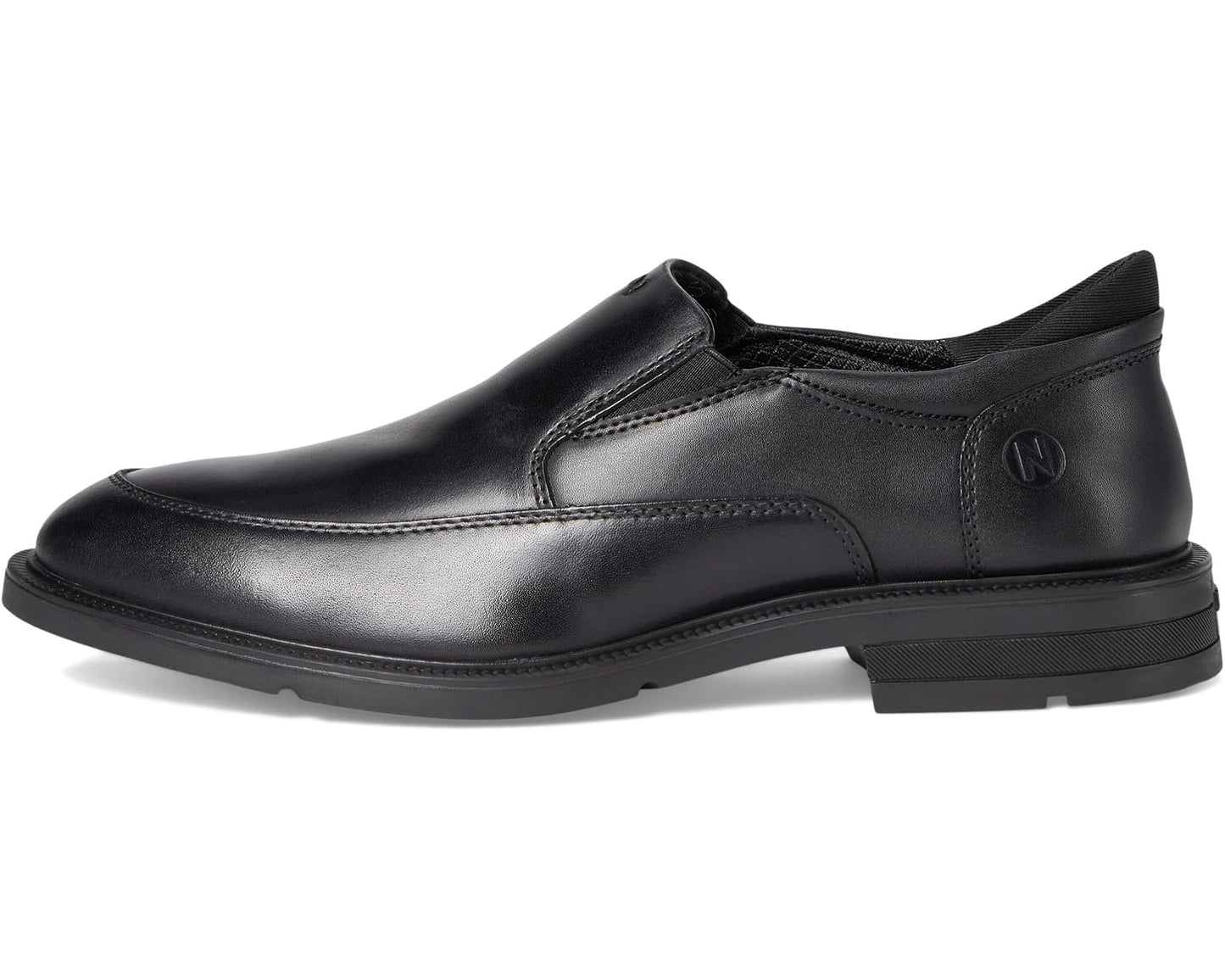 Men's Nunn Bush Kore Ez Icon Moccasin Toe Slip-On Easy-On Easy-Off Dress Casual Shoe Loafer Black