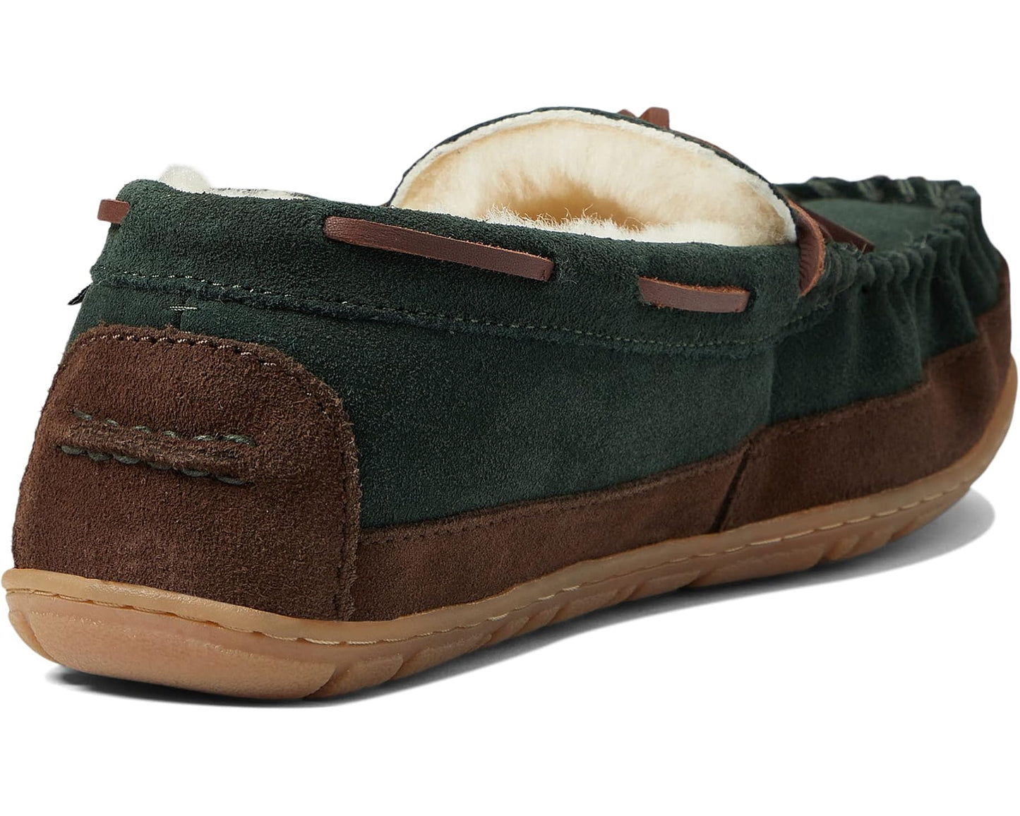 Men's L.L.Bean Wicked Good Moccasins Black Spruce/Chocolate