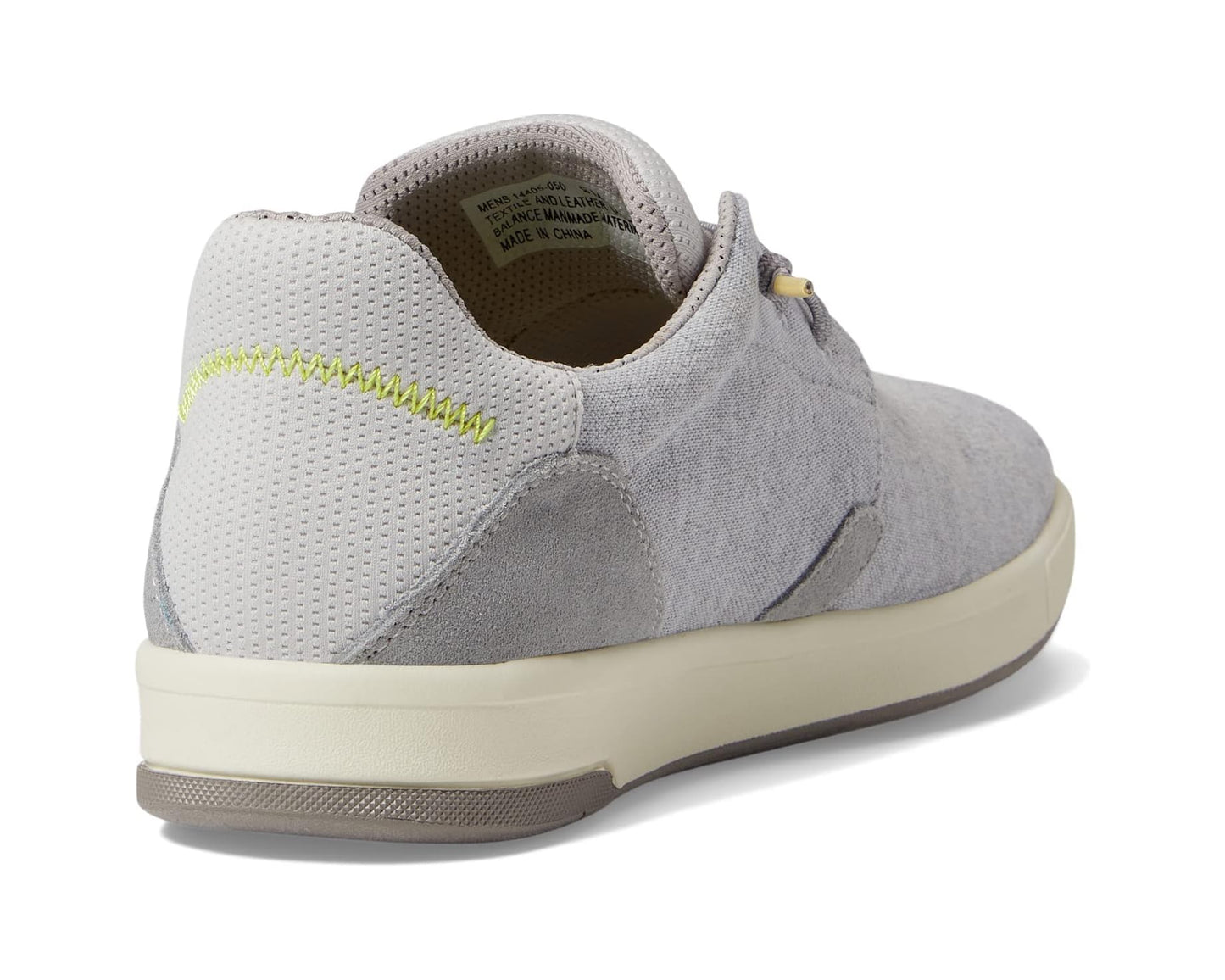 Men's Florsheim Crossover Canvas Elastic Lace Slip-On Sneaker Light Gray Canvas