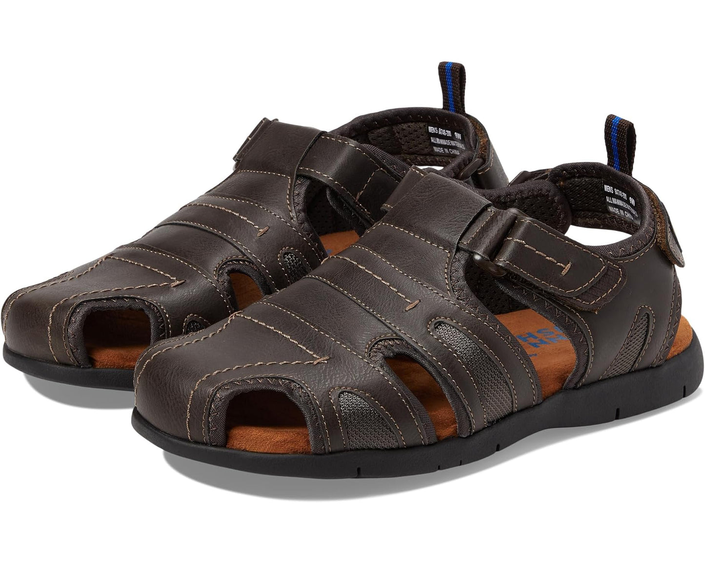 Men's Nunn Bush Rio Grande Fisherman Closed Toe Sandal Brown