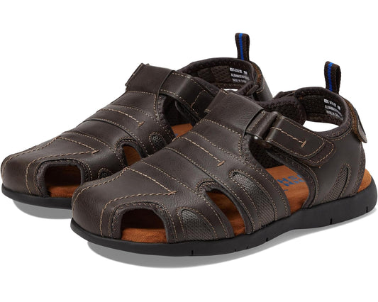 Men's Nunn Bush Rio Grande Fisherman Closed Toe Sandal Brown