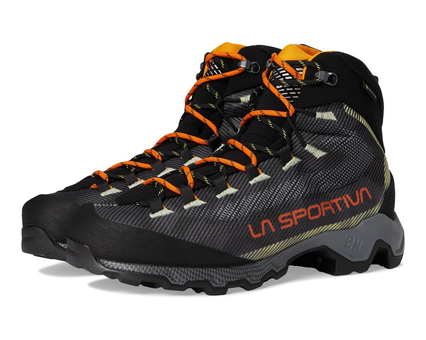 Men's La Sportiva Aequilibrium Hike GTX Carbon/Papaya 2