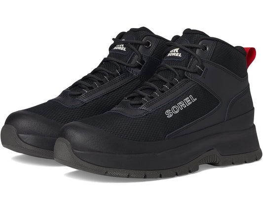 Men's SOREL Outing Nw Sneaker Mid Waterproof Black/Black
