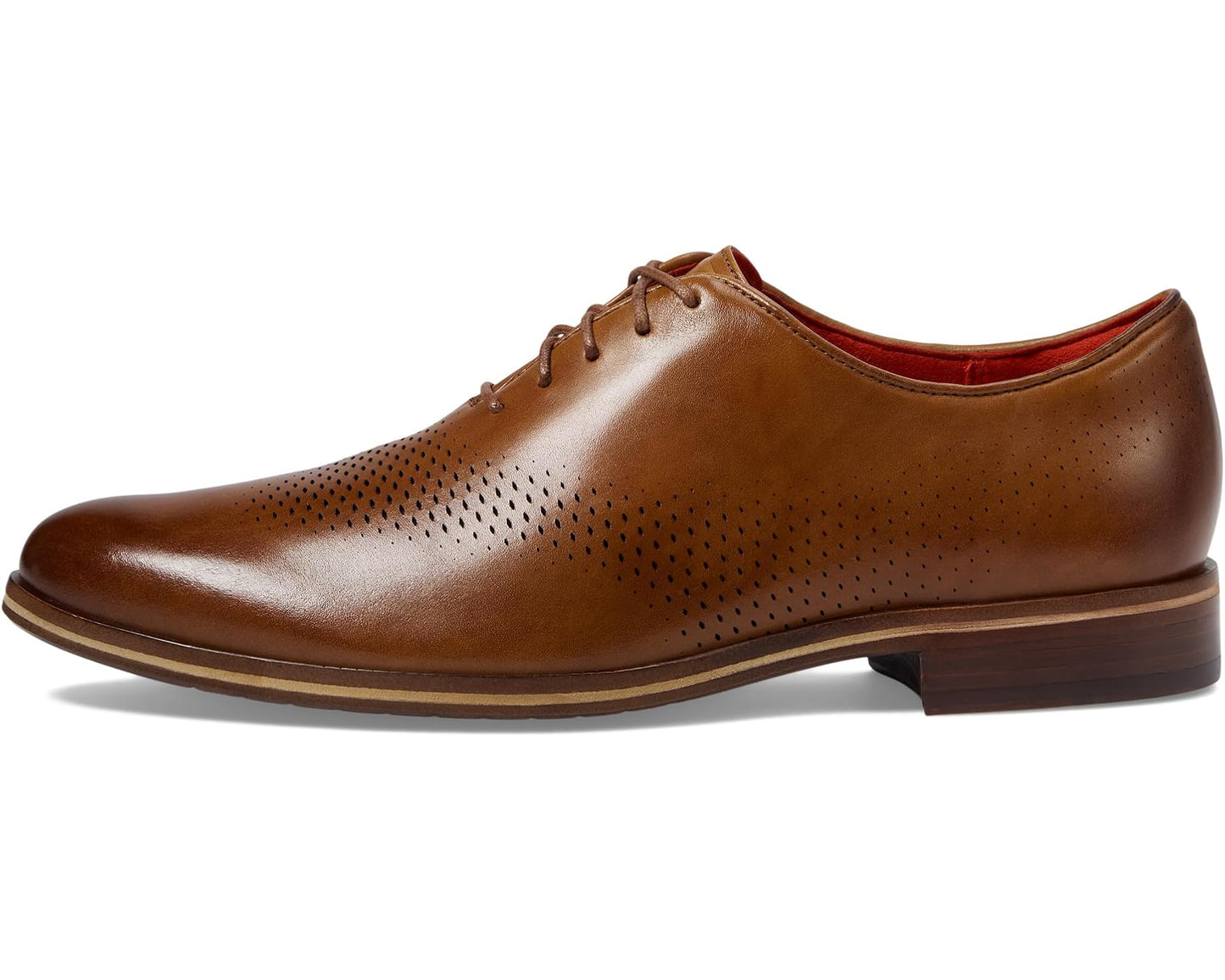 Men's Cole Haan Washington Grand Laser Wing Oxford British Tan/Lava Energy