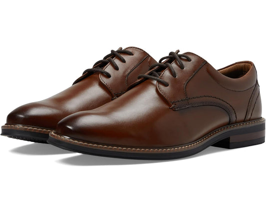 Men's Nunn Bush Calderone Plain Toe Oxford Cognac