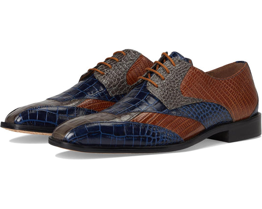 Men's Stacy Adams Tristano Bike Toe Lace-Up Gray Multi