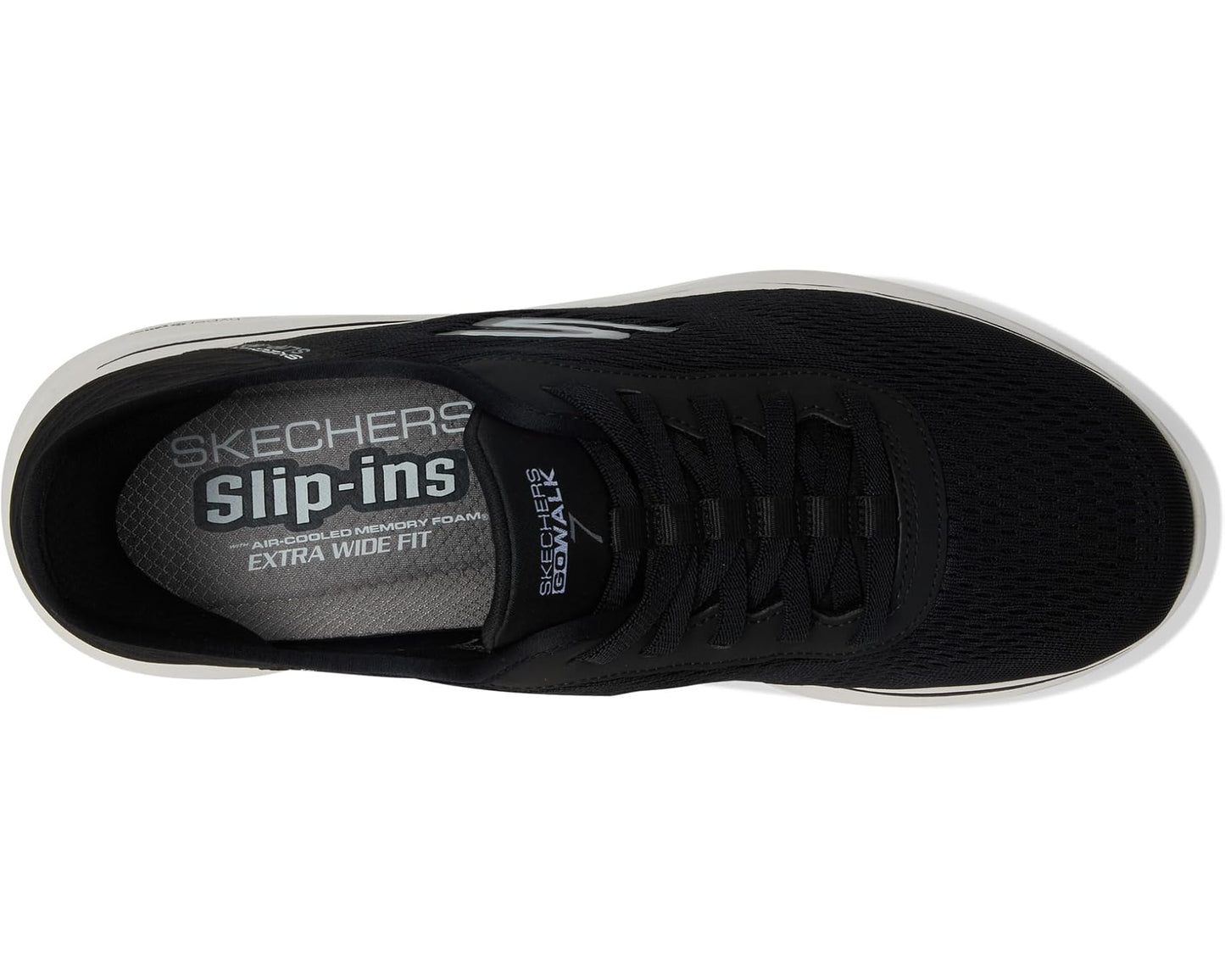 Men's SKECHERS Performance Go Walk 7 - Free Hand 2 Hands Free Slip-Ins Black/White