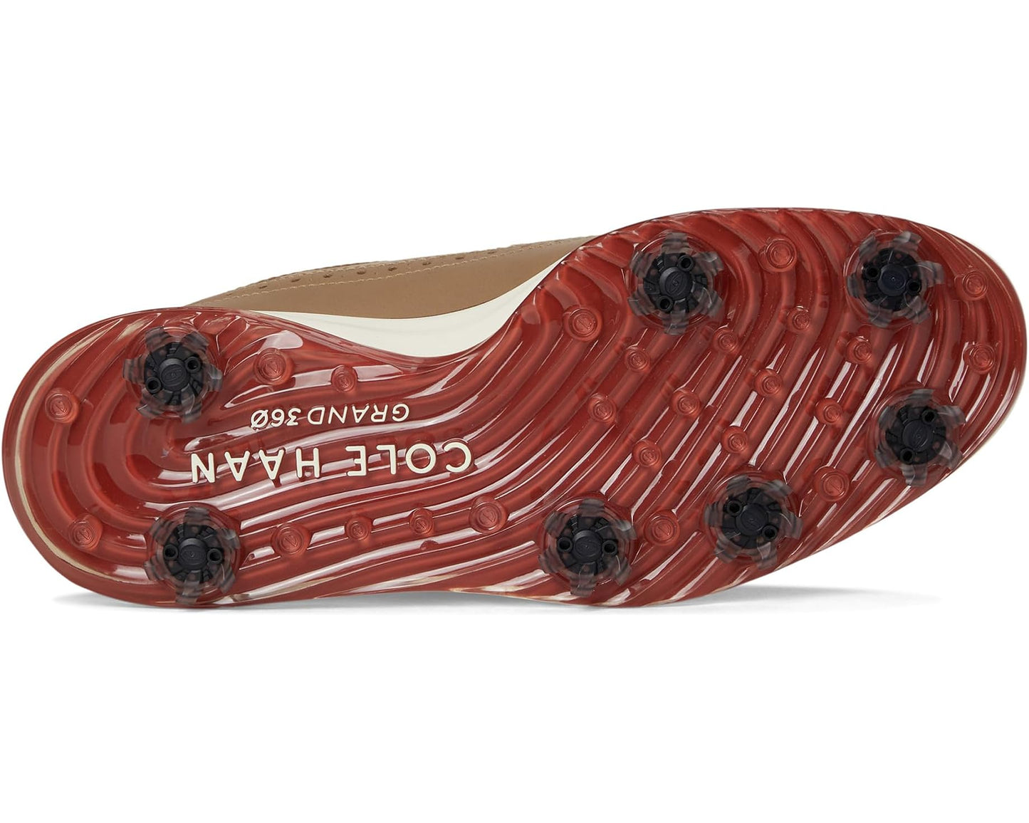 Men's Cole Haan Original Grand Tour Golf Waterproof Birch Beige/Cinnabar/Ivory Wp