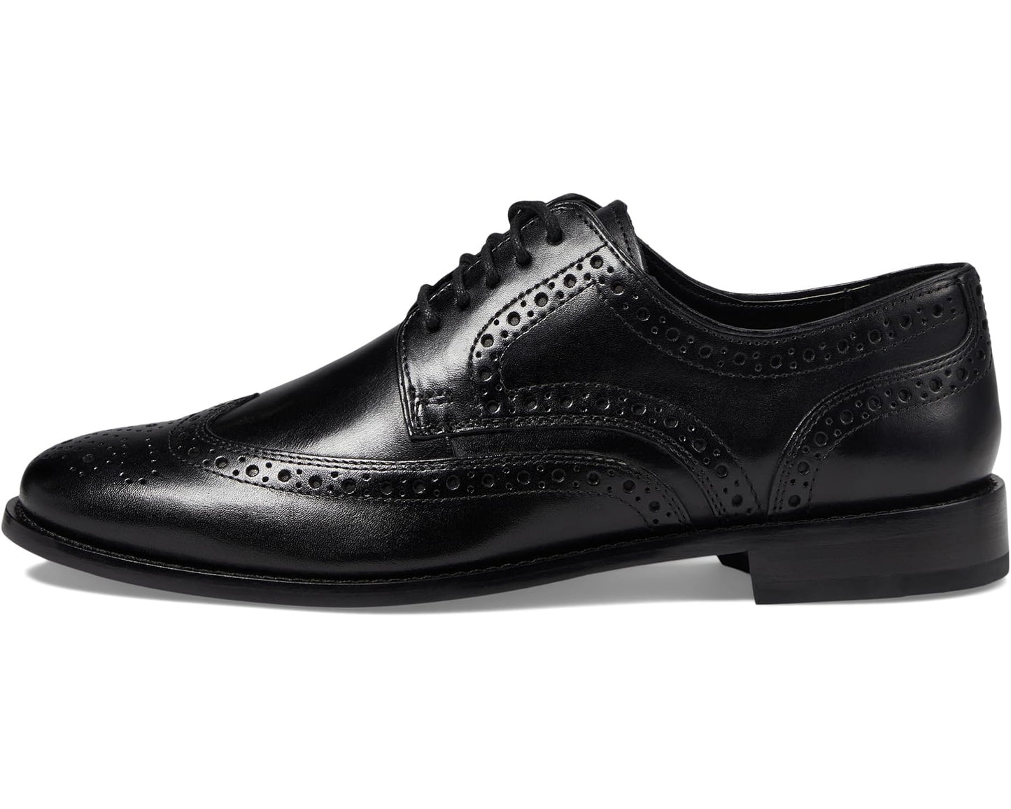 Men's Nunn Bush Nelson Wing Tip Dress Casual Oxford Black