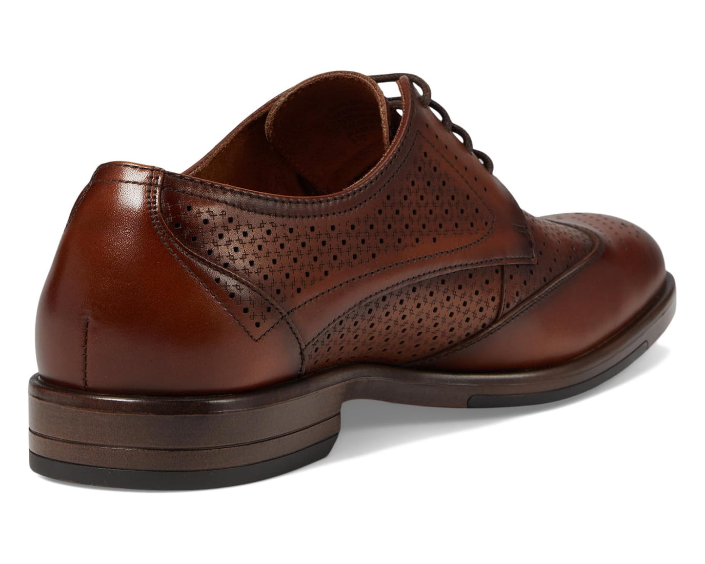 Men's Stacy Adams Asher Wingtip Lace Oxford Cognac