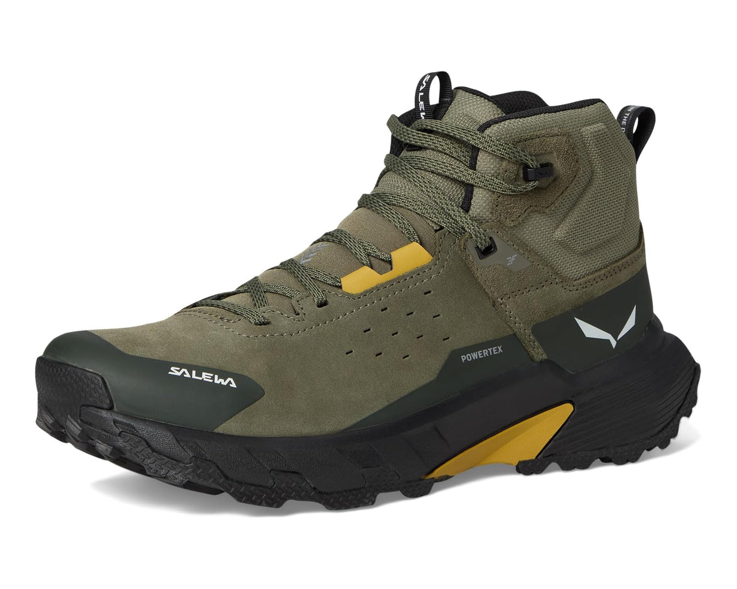 Men's SALEWA Pedroc 2 Leather Mid Ptx Faded Green/Dark Olive