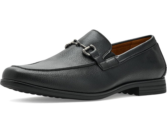Men's Stacy Adams Richmont Moc Toe Slip-On Loafer Black Tumble